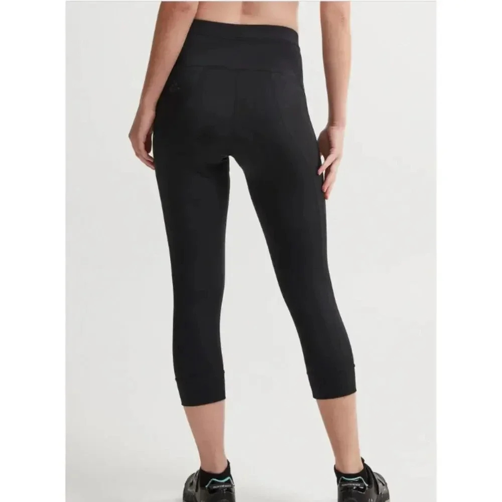 Craft Women's Essence Cycling Knickers Padded USPF50 Sz XS Black Cropped Pants‎ - Picture 2 of 11